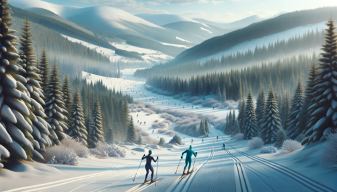 Běžky lyžování Krkonoše